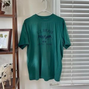 L.L.Bean Men's Carefree Unshrinkable Tee Short-Sleeve medium green